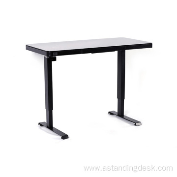 Sit Stand Desk Office Modern Tempered Glass Desk